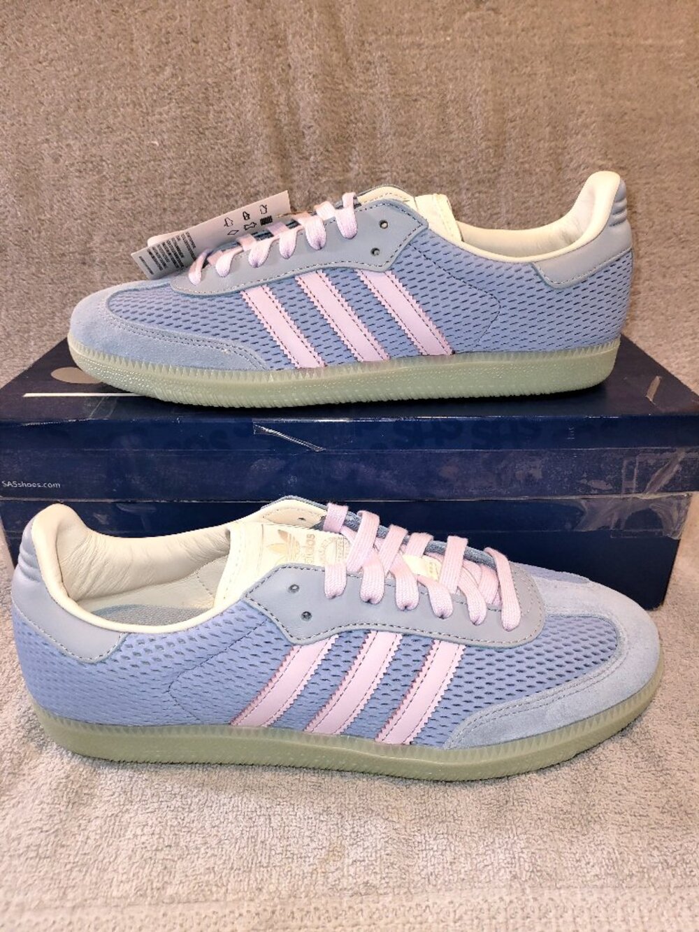 Adidas Samba OG BRAND NEW Tactile Blue Ice Lavender White Mens Sneakers JI3178
